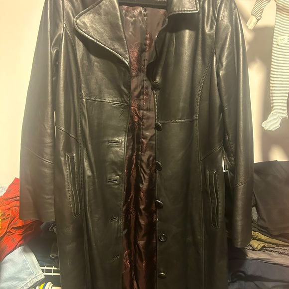 Manteau cuire danier année 2000 large faite over size je porte du medium - Picture 1 of 2